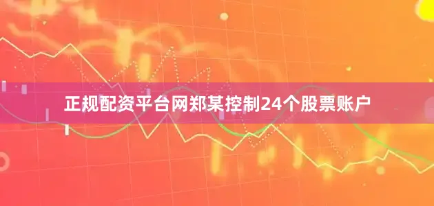 正规配资平台网郑某控制24个股票账户