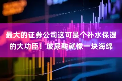 最大的证券公司这可是个补水保湿的大功臣！玻尿酸就像一块海绵